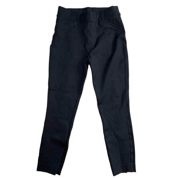 Spanx Black Pull On Ponte Pants Leggings Split Hem Size S - Picture 1 of 9